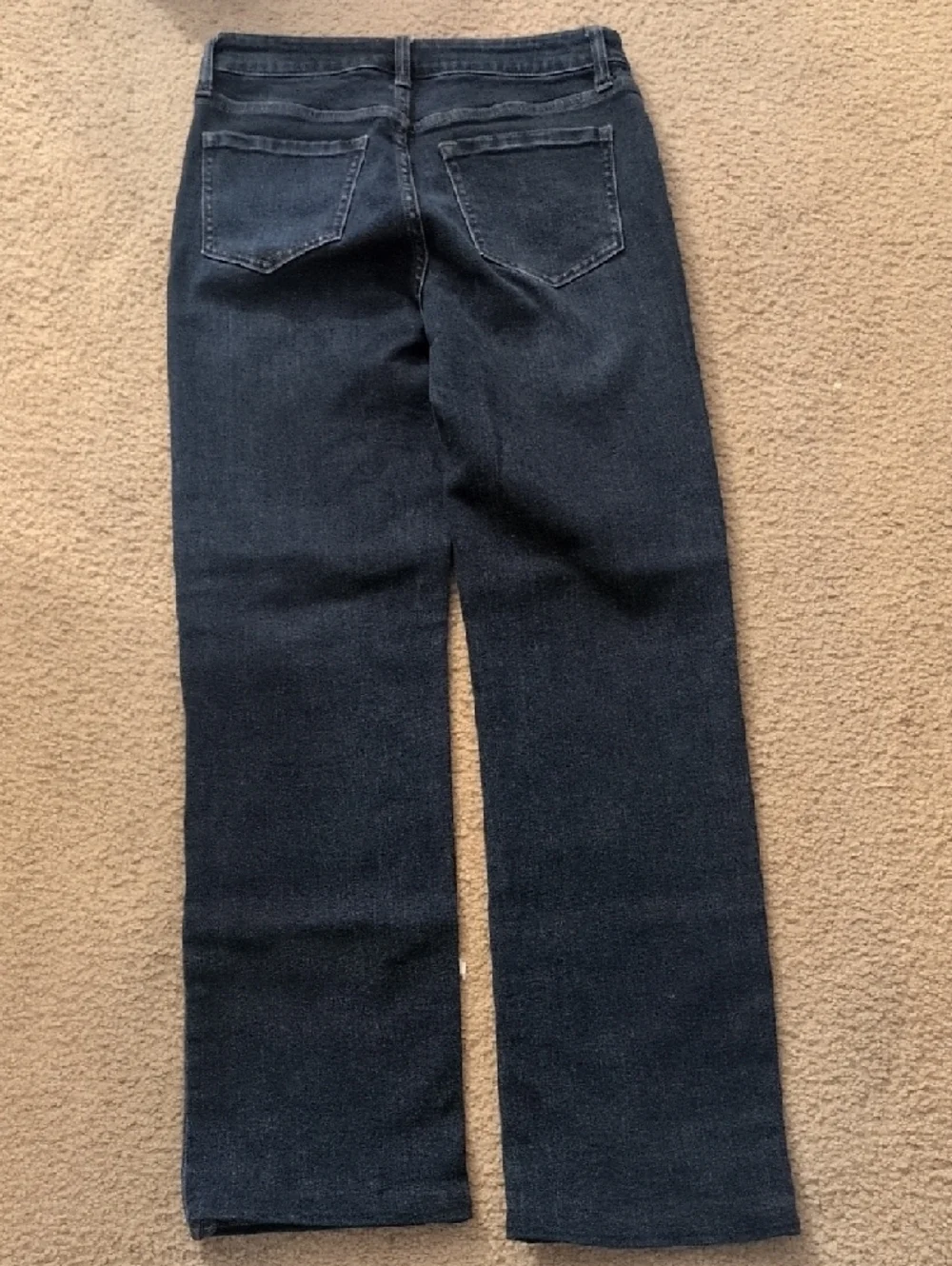 Quince Stretch High Rise Straight Jeans Midnight Blue Size 27